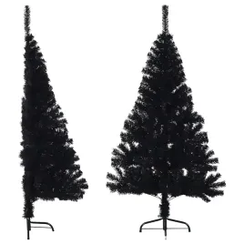 vidaxl-sztuczna-choinka-polowka-ze-stojakiem-czarna-150-cm-pvc