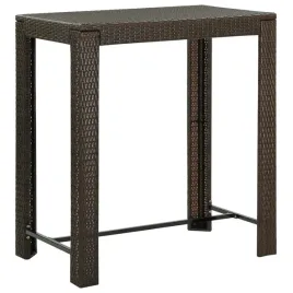 vidaxl-ogrodowy-stolik-barowy-brazowy-100x605x1105-cm-polirattan