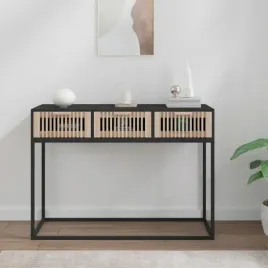 vidaxl-stolik-konsolowy-czarny-105x30x75-cm