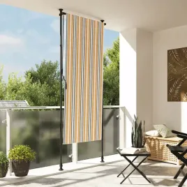 vidaxl-roleta-zewnetrzna-zolto-biala-120x270-cm-tkanina-i-stal