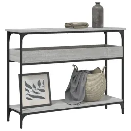 vidaxl-stolik-konsolowy-z-polka-szary-dab-sonoma-100x29x75-cm