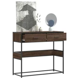 vidaxl-stolik-konsolowy-brazowy-dab-90x35x80-cm