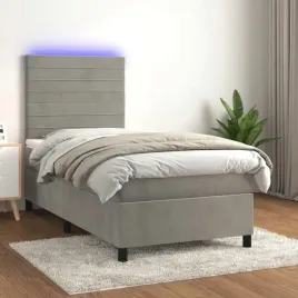 vidaxl-lozko-kontynentalne-z-materacem-i-led-szare-90x190-cm-aksamit