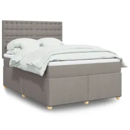vidaxl-lozko-kontynentalne-z-materacem-taupe-tkanina-160x200-cm