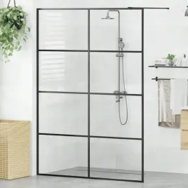 vidaxl-scianka-prysznicowa-przezroczyste-szklo-esg-140x195cm-czarna