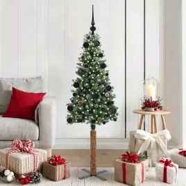 vidaxl-szczupla-choinka-z-150-diodami-led-zielony-i-bialy-150-cm