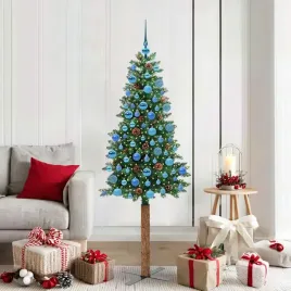 vidaxl-szczupla-choinka-zielony-180-cm-pvc-i-lite-drewno-sosnowe
