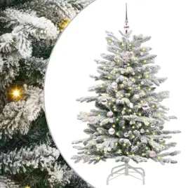 vidaxl-sztuczna-choinka-z-zawiasami-bialy-150-cm-pe-i-pvc