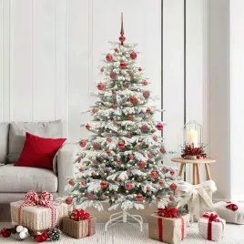 vidaxl-sztuczna-choinka-z-zawiasami-bialy-180-cm-pe-i-pvc