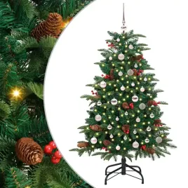 vidaxl-sztuczna-choinka-z-podstawa-zielony-150-cm-pvc-metal-i-plastik