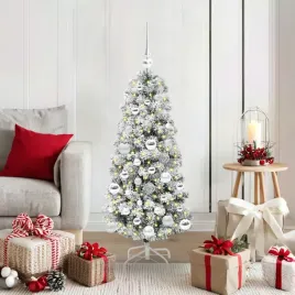 vidaxl-sztuczna-choinka-z-zawiasami-z-podstawa-zielono-bialy-120-cm