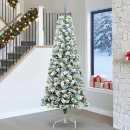 vidaxl-sztuczna-choinka-z-zawiasami-z-podstawa-zielono-bialy-240-cm