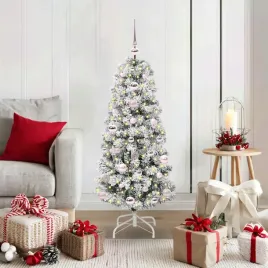 vidaxl-sztuczna-choinka-z-zawiasami-z-podstawa-zielono-bialy-120-cm