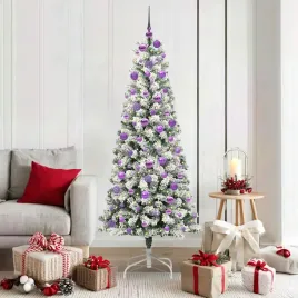 vidaxl-sztuczna-choinka-z-zawiasami-z-podstawa-zielono-bialy-180-cm