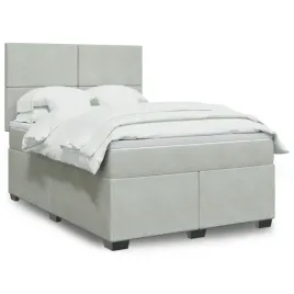 vidaxl-lozko-kontynentalne-z-materacem-jasnoszare-140x190cm-aksamit