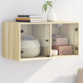 vidaxl-szafka-wiszaca-ze-szklanymi-drzwiami-dab-sonoma-685x37x35-cm