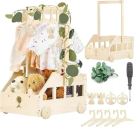 drewniany-kosz-niemowlecy-na-kolkach-5-wieszakow-prezent-baby-shower