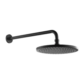 omnires-deszczownica-25-cm-okragla-z-ramieniem-czarny-polpolysk-wgset1bl