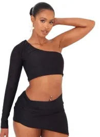 prettylittlething-czarny-top-asymetryczny-40-egl