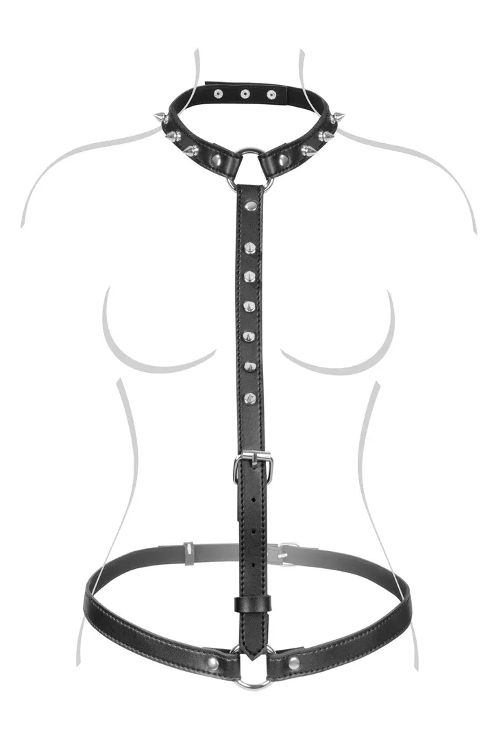 sexy-bust-harness-with-spikes