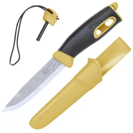 mora-noz-companion-spark-stainless-steel-zolty