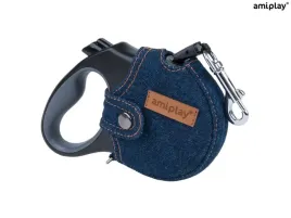 amiplay-smycz-automatyczna-infini-z-obudowa-denim-xl-5-m-50kg-granatowy