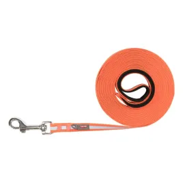 trixie-smycz-treningowa-easy-life-m-xl-10m-17mm-pomaranczowa-tasma-parciana-odblaskowa