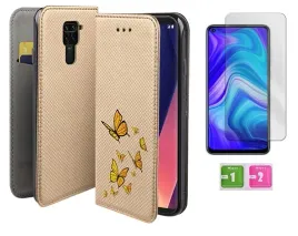 etui-z-klapka-do-xiaomi-redmi-note-9-zloty-wzory-smart-magnet-case-szklo