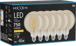 mexen-vintis-6x-zarowka-filament-led-e27-g125-8w-ciepla-2200k-750-lm-amber
