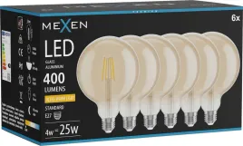 mexen-vintis-6x-zarowka-filament-led-e27-g125-4w-ciepla-2200k-400-lm-amber