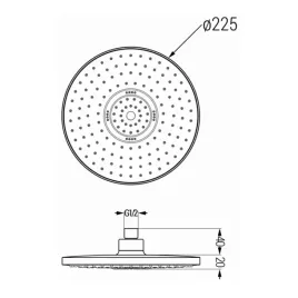 mexen-d-05-deszczownica-okragla-22-cm-chrom-biala