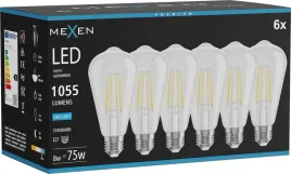 mexen-vintis-6x-zarowka-filament-led-e27-st64-8w-zimna-6500k-1055-lm-clear