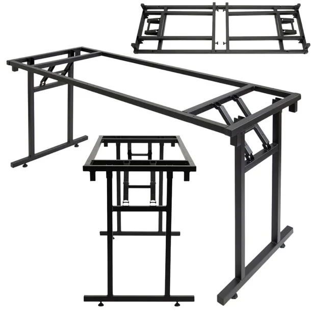 STELAŻ METALOWY SKŁADANY ROZKŁADANY PODSTAWA STOŁU STOLIKA 160x60cm T LOFT