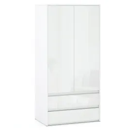szafa-garderoba-90cm-2d2sz-bialy-wysoki-polysk