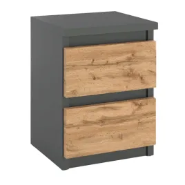 szafka-nocna-szara-dab-wotan-30-cm-2-szuflady-stolik-rtv-do-sypialni-loft