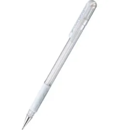 pentel-dlugopis-szkolny-biurowy-zelowy-k118-metalic-bialy