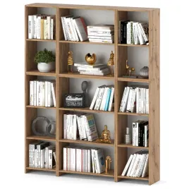regal-loft-dab-wotan-150cm-15-polek-ksiazki-zabawki-szafka-slupek-drewniany