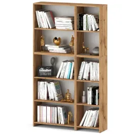 regal-na-ksiazki-dab-wotan-110-cm-10-polek-zabawki-segregatory-drewniany
