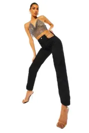 boohoo-spodnie-damskie-czarne-proste-casual-38-yib
