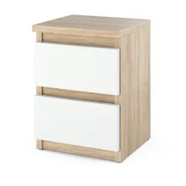 szafka-nocna-dab-sonoma-biala-z-2-szufladami-30-cm-stolik-nocny-nakastlik