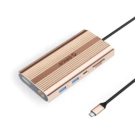 hub-stacja-12w1-usb-c-usb-a-usb-c-hdmi-displayport-rj45-sd-pd-100w-4k-1000mbps-rozowo-zlota