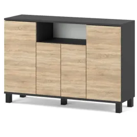 komoda-120-cm-szara-dab-sonoma-4-drzwi-nowoczesna-szafka-rtv-loft-do-salonu