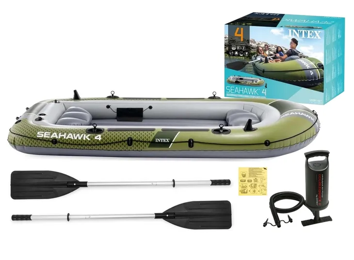 Intex 66334 Ponton Wędkarski 351x145x48 cm Turystyczny Seahawk 4 Wiosła