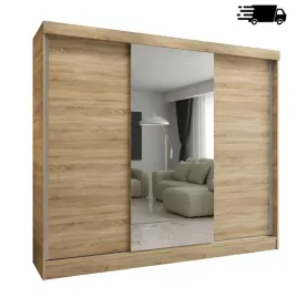szafa-przesuwna-z-lustrem-3d-250x205x59-cm-dab-sonoma-trzydrzwiowa-s24