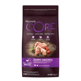 wellness-core-puppy-karma-sucha-dla-szczeniat-malych-i-srednich-ras-indyk-i-kurczak-15-kg
