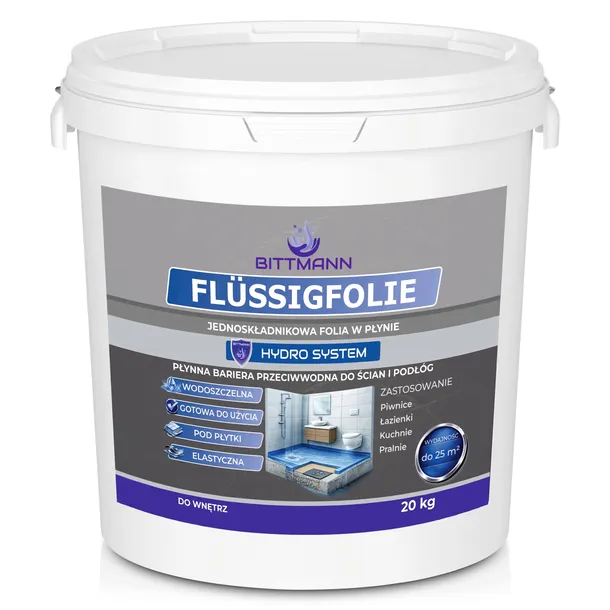 Folia w płynie 20 kg elastyczna hydroizolacja łazienki pod płytki