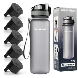 butelka-filtrujaca-aquaphor-city-05l-bidon-zestaw-5-szt-wkladow-weglowych