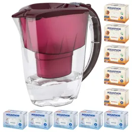 dzbanek-filtrujacy-aquaphor-amethyst-28-l-10-wkladow-5-5h-wisniowy