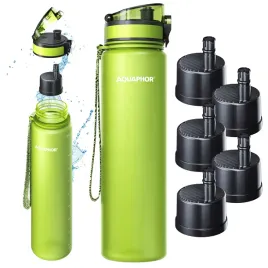 butelka-filtrujaca-aquaphor-city-1l-zielona-bidon-5-wkladow-filtrujacych