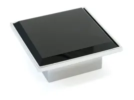 galka-kwadratowa-uchwyt-szklany-gza01-masywny-chrom-czarne-szklo-60-x-60